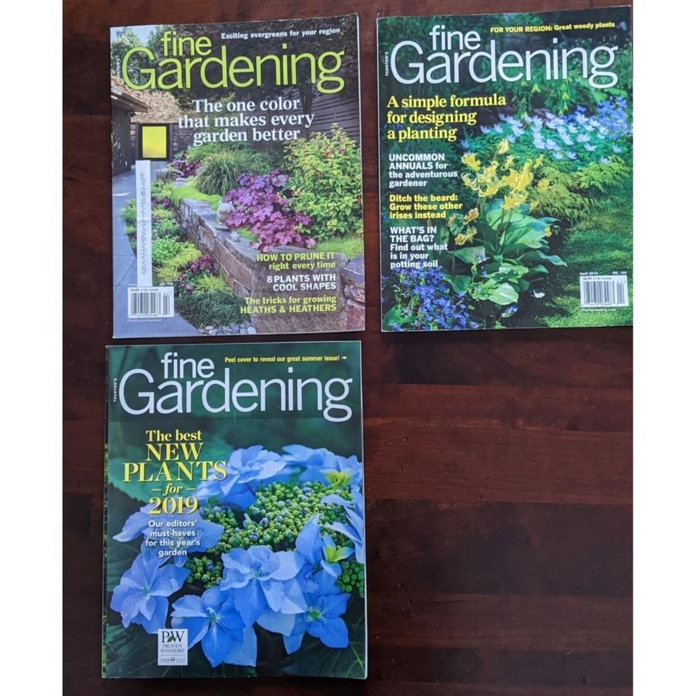 Taunton's Fine Gardening Magazine Lot of 3 - 2019